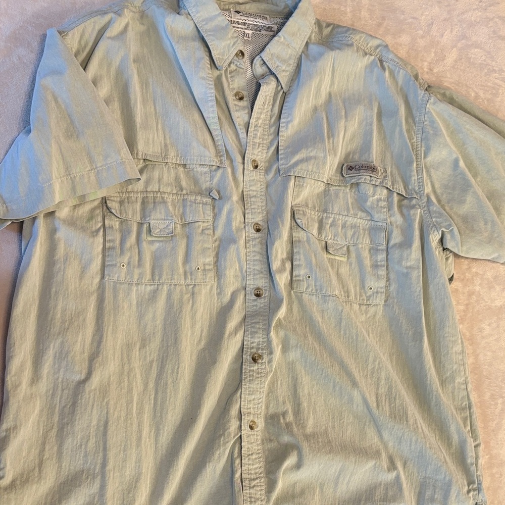 Columbia PFG Fishing Shirt Mens XL Fishermancore Button Down Utility